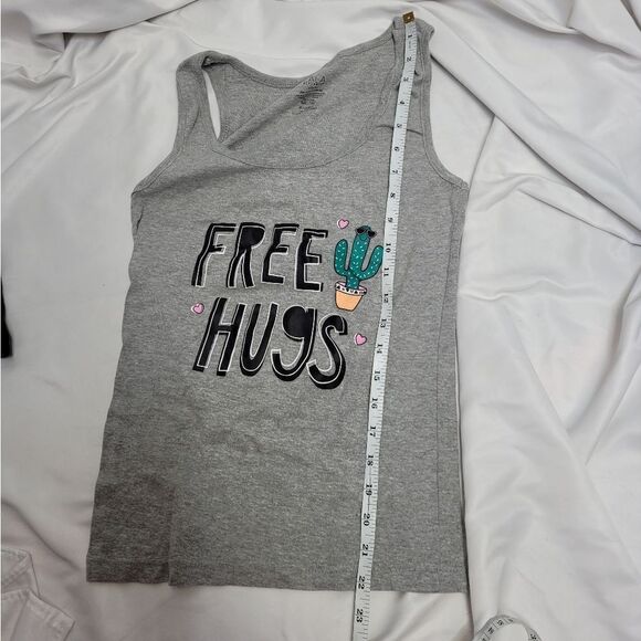#HANGRY black oversized graphic tee and Free Hugs cactus tank top L - Picture 10 of 10